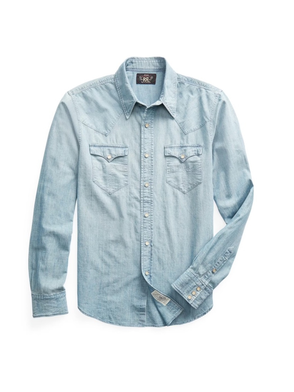 RRL Buffalo Western Chambray Workshirt – Davey Wash - Picture 2 of 6